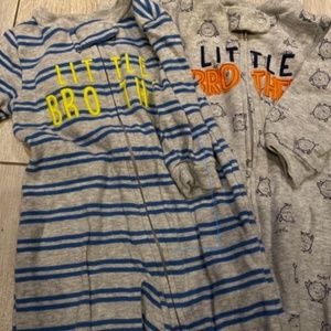 Two Carters little brother zip up outfit